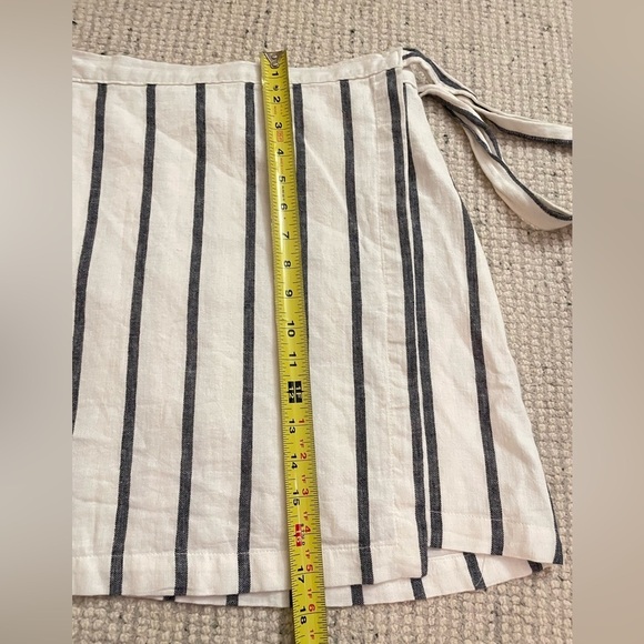 Abercrombie Striped Linen Wrap Skirt - Picture 11 of 11